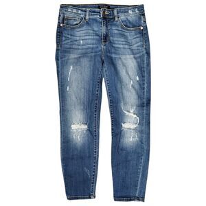 JUDY BLUE Jeans Womens 11/30 Blue Relaxed Fit Distressed Stretch Denim Casual